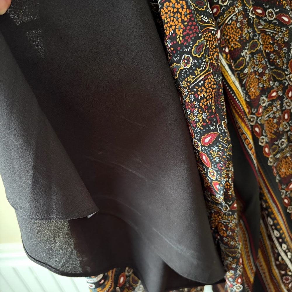 A.L.C. | 100% Silk Hartmann Printed Sleeveless Dress Scarf Print Ruffled Size 10 - Picture 9 of 11
